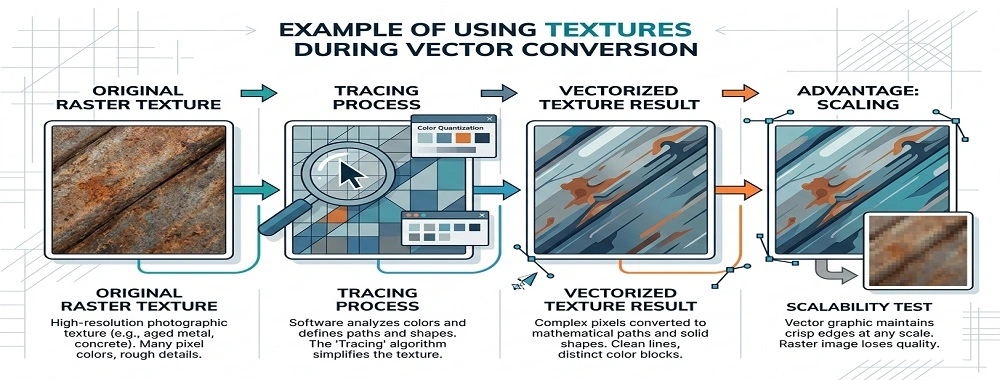 Using Textures During Vector Conversion