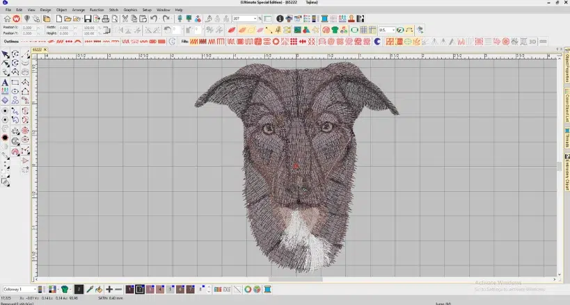 Converting a dog JPG image to PES file in Wilcom Embroidery Software Converting a dog JPG image to PES file in Wilcom Embroidery Software