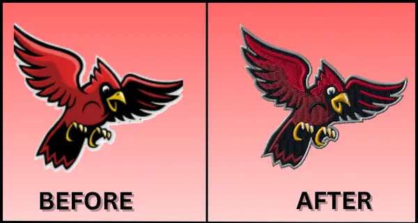 Custom Bird Embroidery Digitizing Custom Bird Embroidery Digitizing