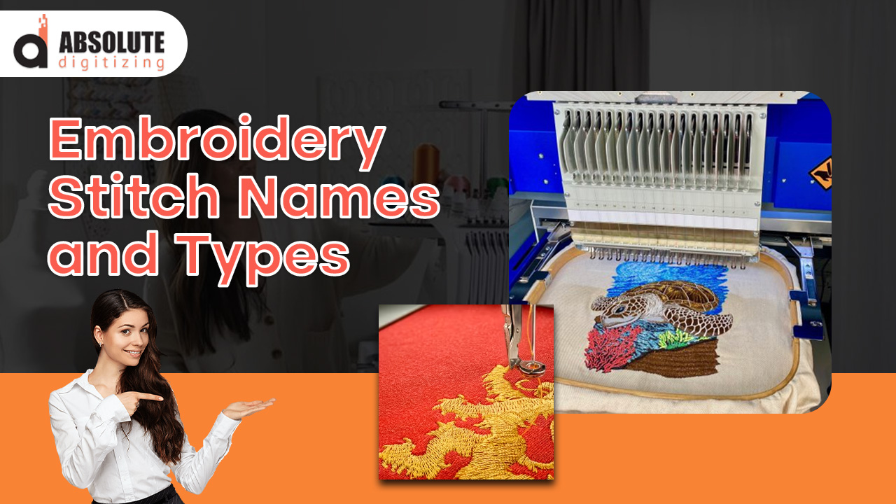 Embroidery Stitch Names and Types