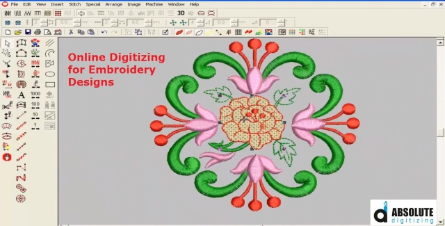 Online Digitizing for Embroidery Designs