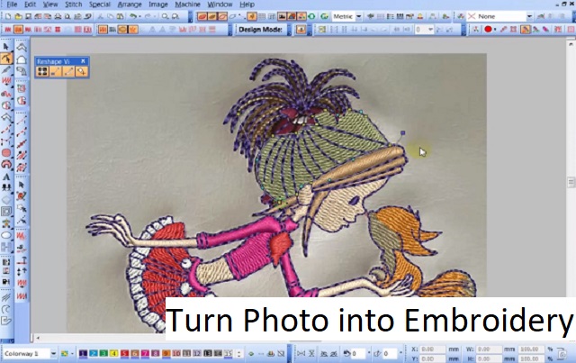 turn photo into embroidery
