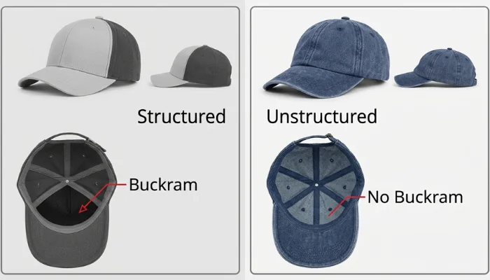 Difference between structured and unstructured hats Difference between structured and unstructured hats