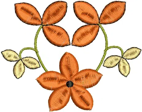 Satin stitch in machine embroidery