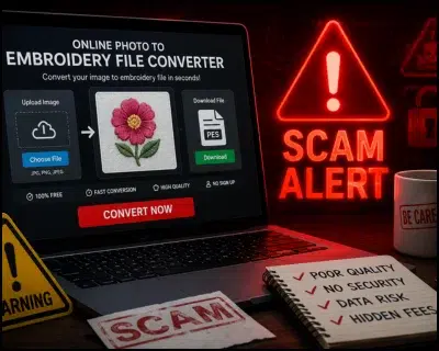 Online photo to embroidery file converters scam alert