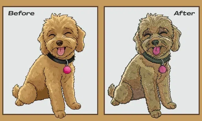 Dog drawing perfectly digitized for embroidery by Absolute Digitizing Dog drawing perfectly digitized for embroidery by Absolute Digitizing