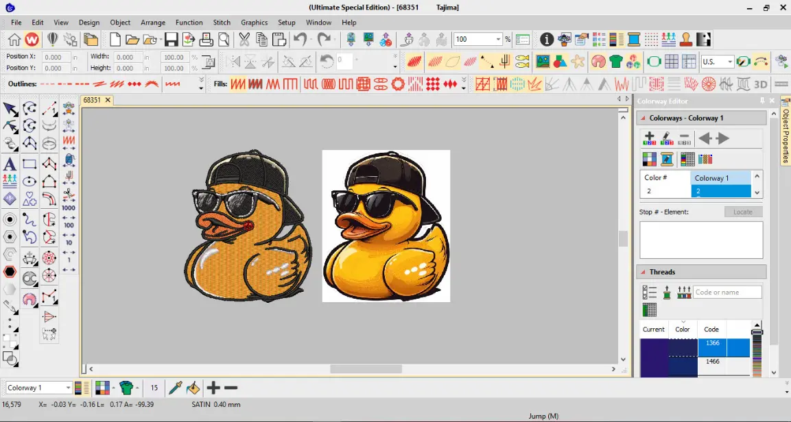 Converting an EPS design into an embroidery file in Wilcom. Converting an EPS design into an embroidery file in Wilcom.