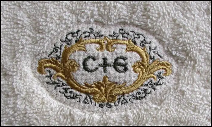 Quality embroidery on towel with proper underlay stitches support
