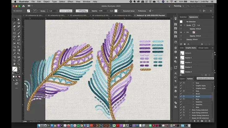 AI file display in Adobe software AI file display in Adobe software