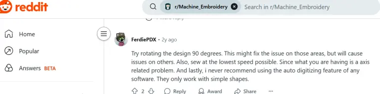 Reddit user's Screenshot about the shortcoming of auto digitizing Reddit user's Screenshot about the shortcomings of auto digitizing