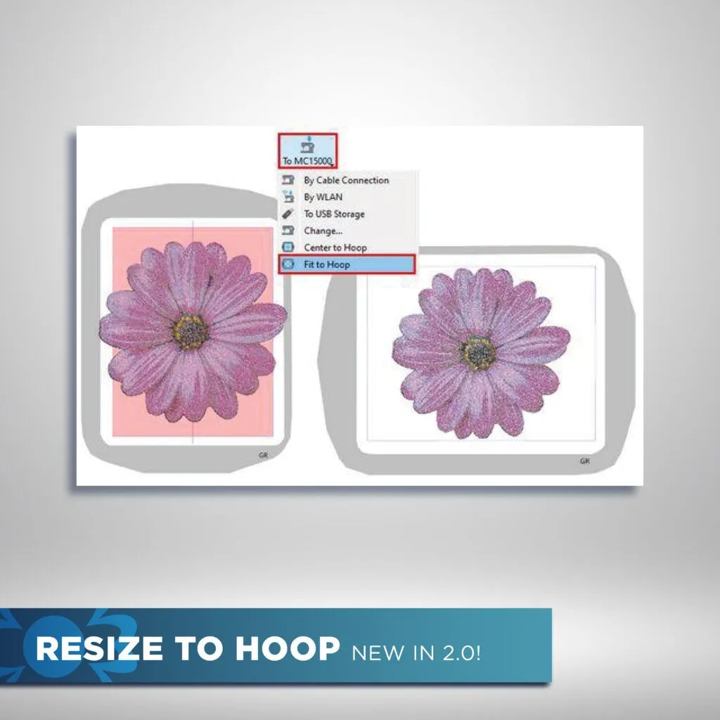 Resize to hoop tool Resize to hoop tool