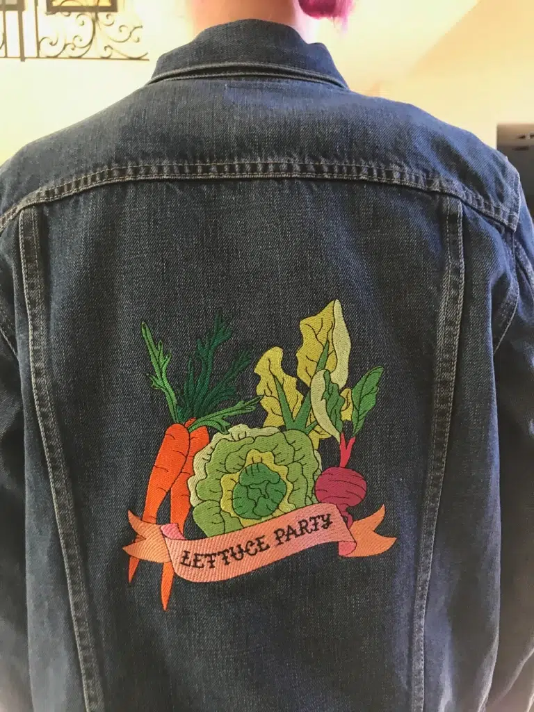 Denim Jacket Back Embroidery