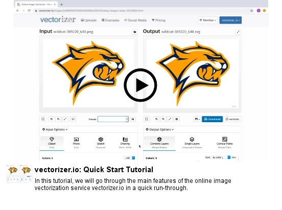 Vectorizer IO free vector conversion tool