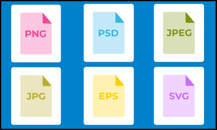 File formats for custom patch artwork including PNG, PSD, JPEG, JPG, EPS, and SVG