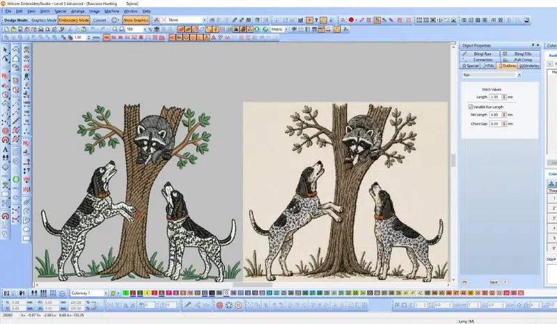 Converting artwork into a Barudan-ready embroidery design in Wilcom embroidery software Converting artwork into a Barudan-ready embroidery design in Wilcom embroidery software