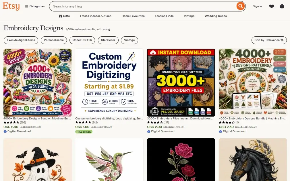 Etsy embroidery digitizing listings with custom and instant download designs Etsy embroidery digitizing listings with custom and instant download designs