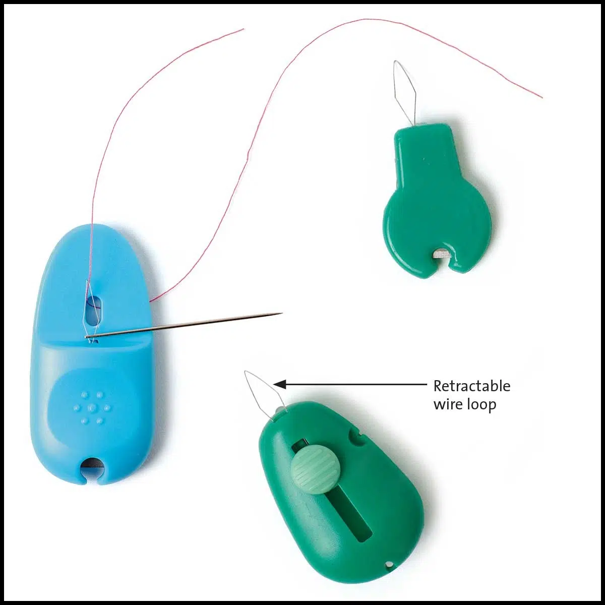 Wire loop needle threaders Wire loop needle threaders